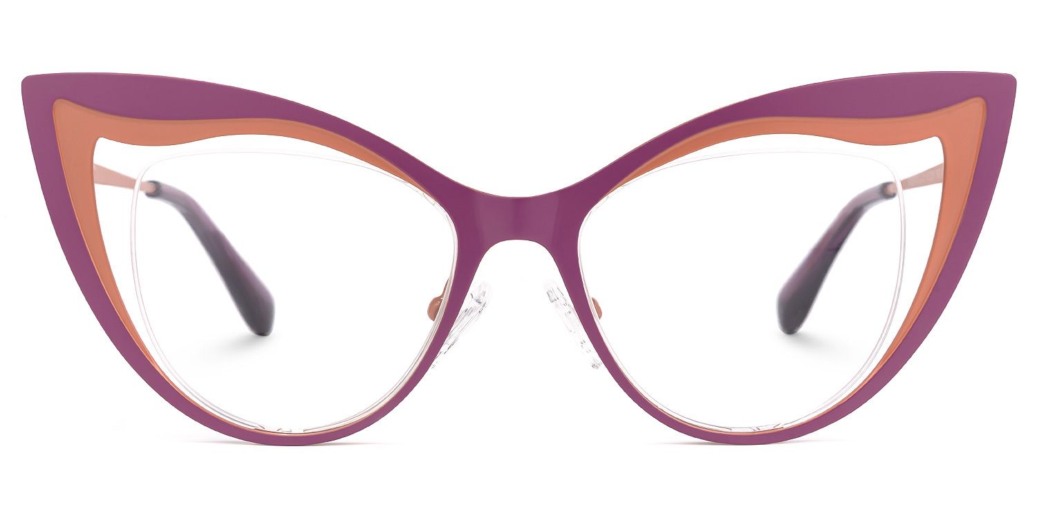 Jalisa Cateye Purple Glasses | Zeelool Glasses