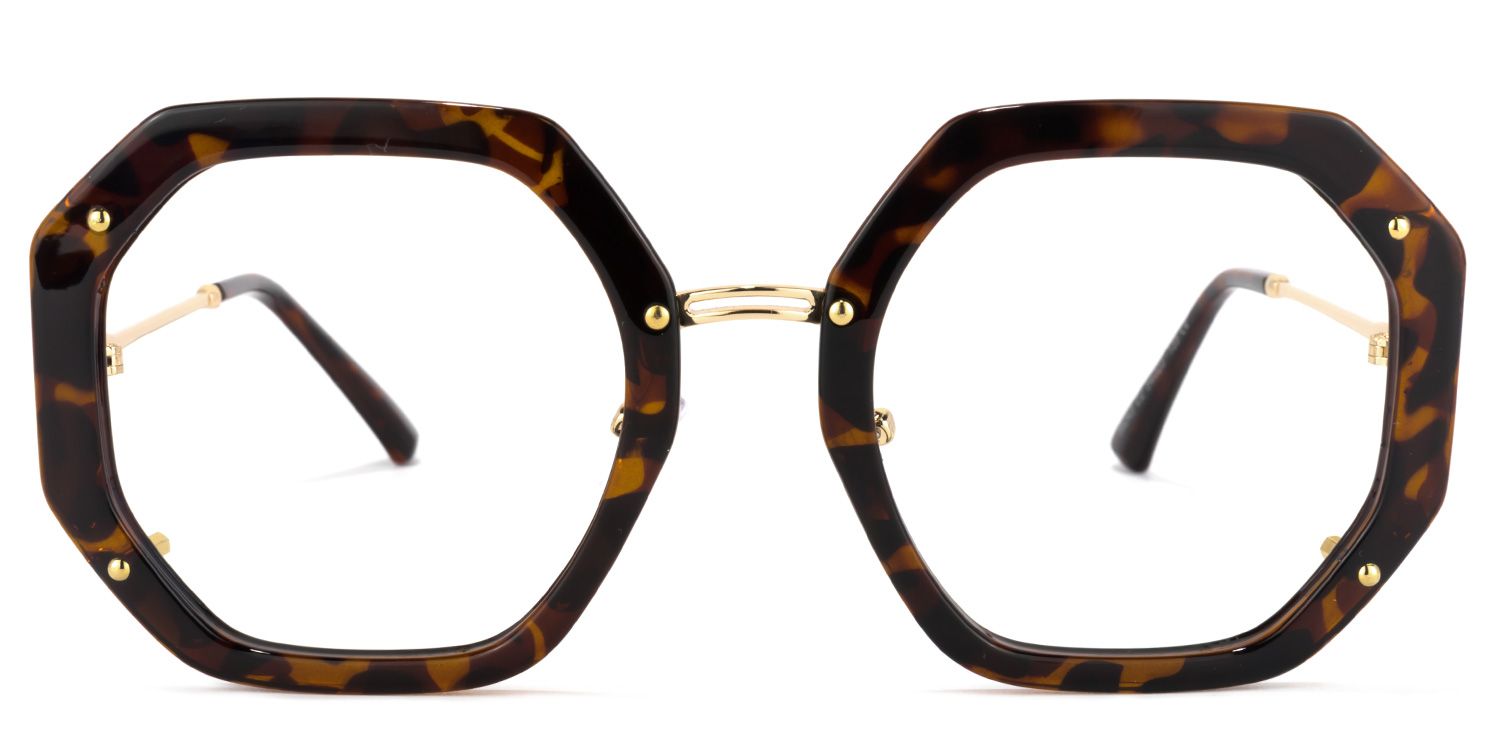 ペサ・シェルヴェゼル Mariah Geometric Yellow-Tortoise Glasses | Zeelool Glasses