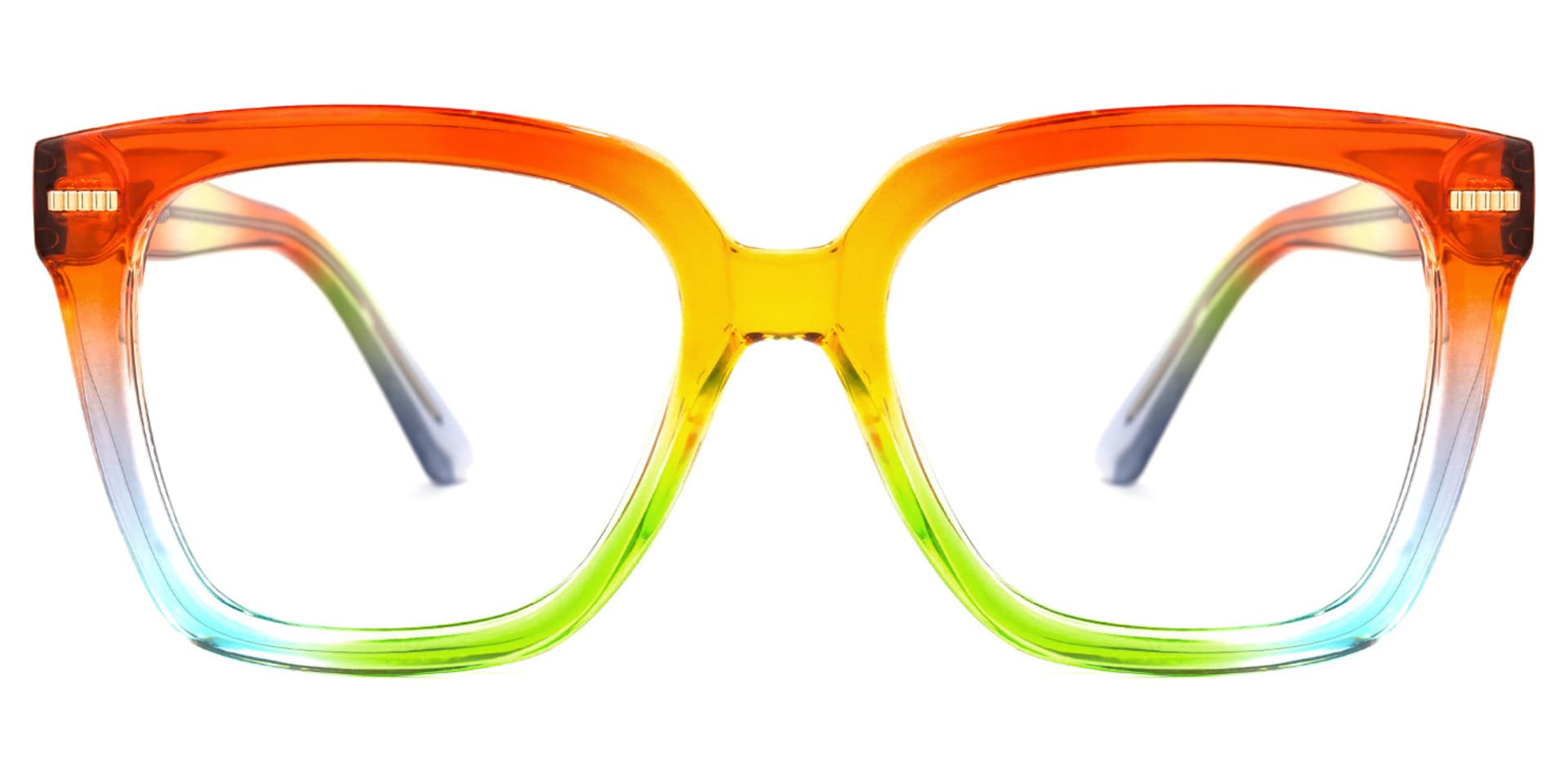 Luna Square Orange Glasses | Zeelool Glasses0