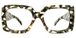Yael Square Green Glasses0