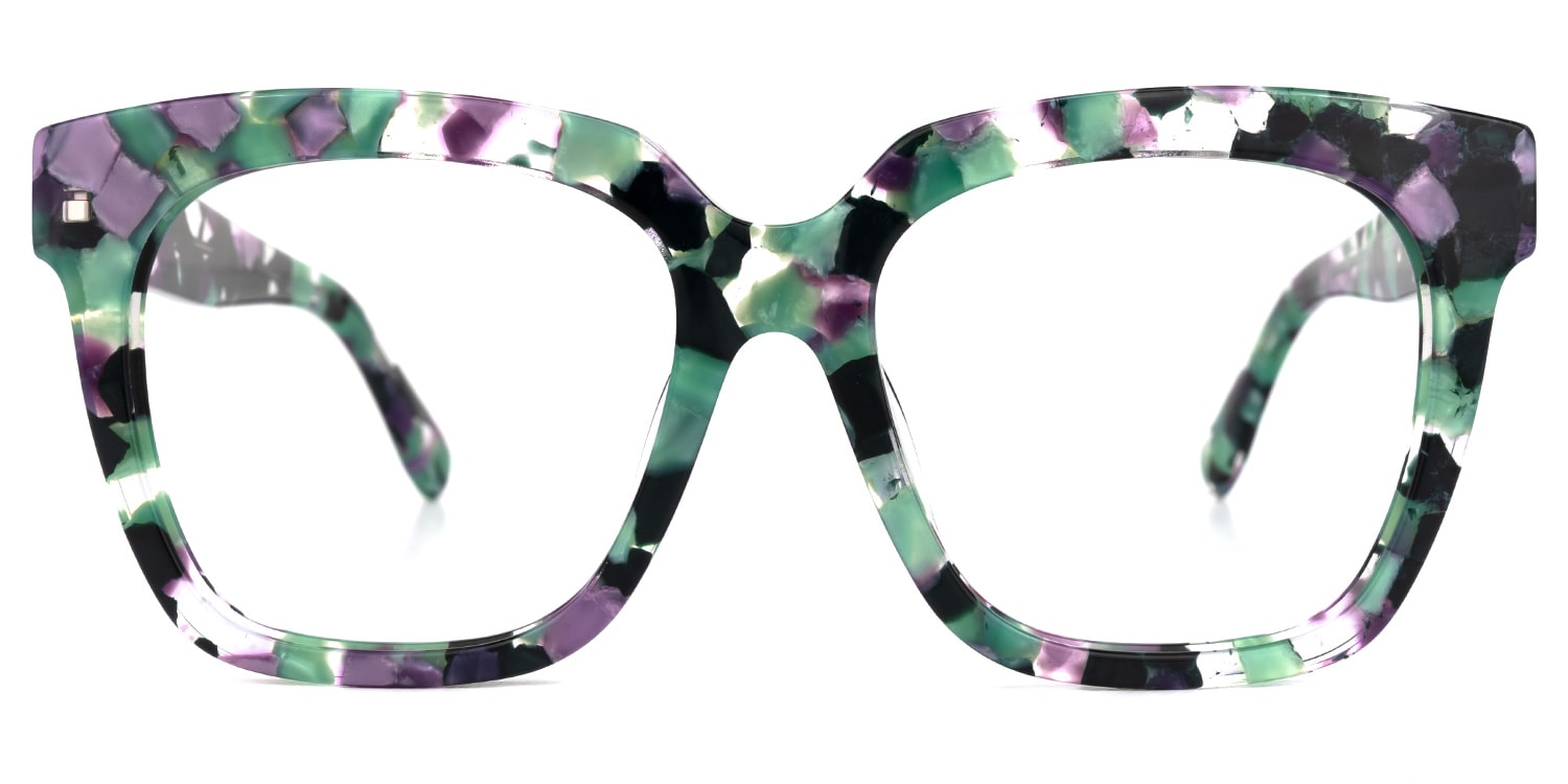 Xion Square Sea-Green Glasses | Zeelool Glasses0