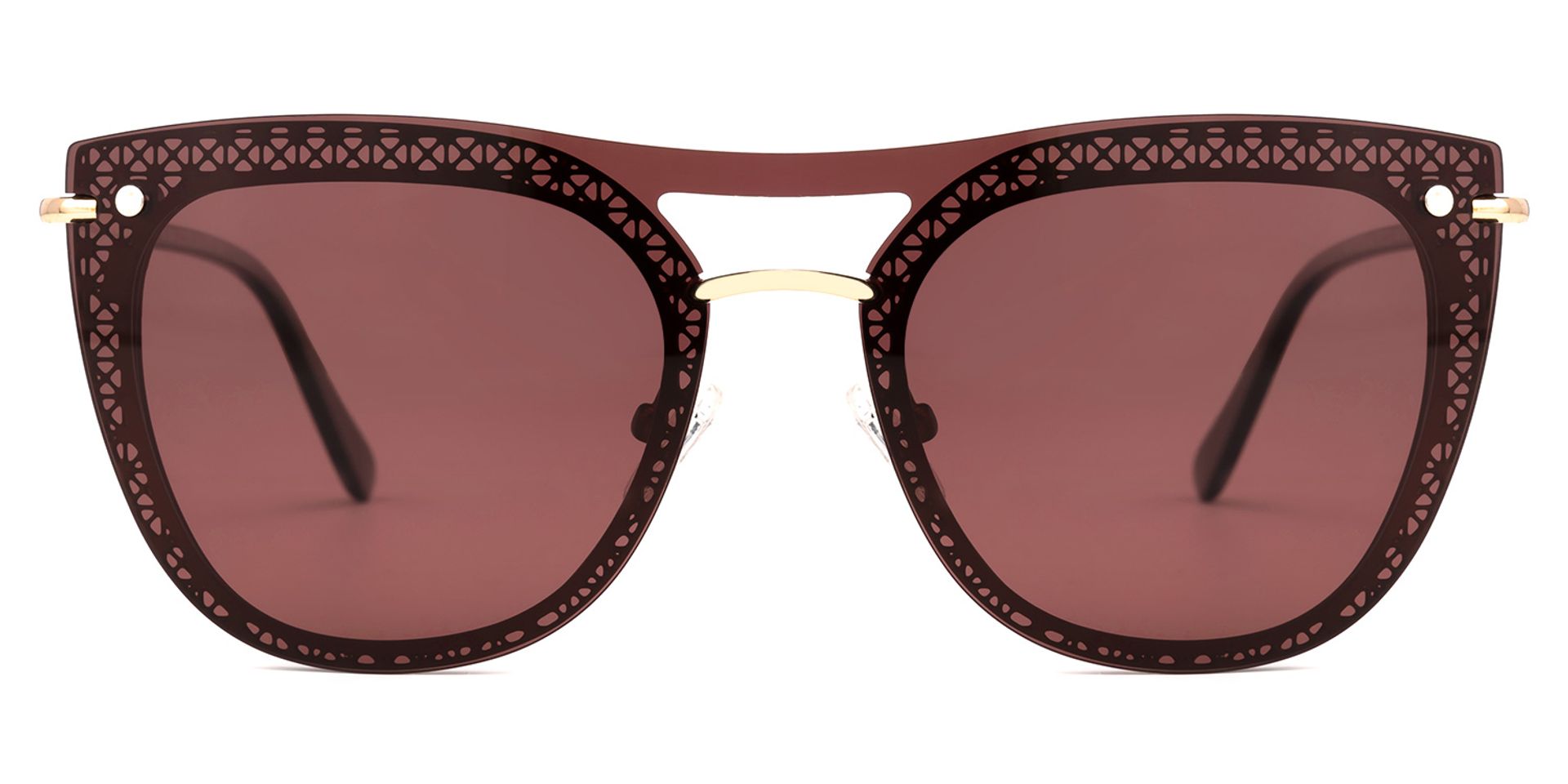 Hussain Clip-on Red Glasses | Zeelool Glasses0