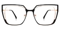 Letechia Square Black Glasses0