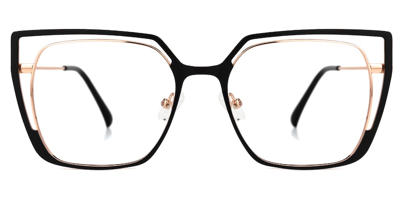 Letechia Square Black Glasses | Zeelool Glasses0
