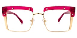 Kiana Square Bright-Pink Glasses0