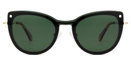 Paulette Clip-on Green Glasses0