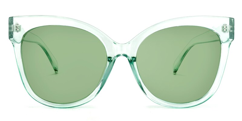 Mario Cateye Green Sunglasses | Zeelool Glasses0
