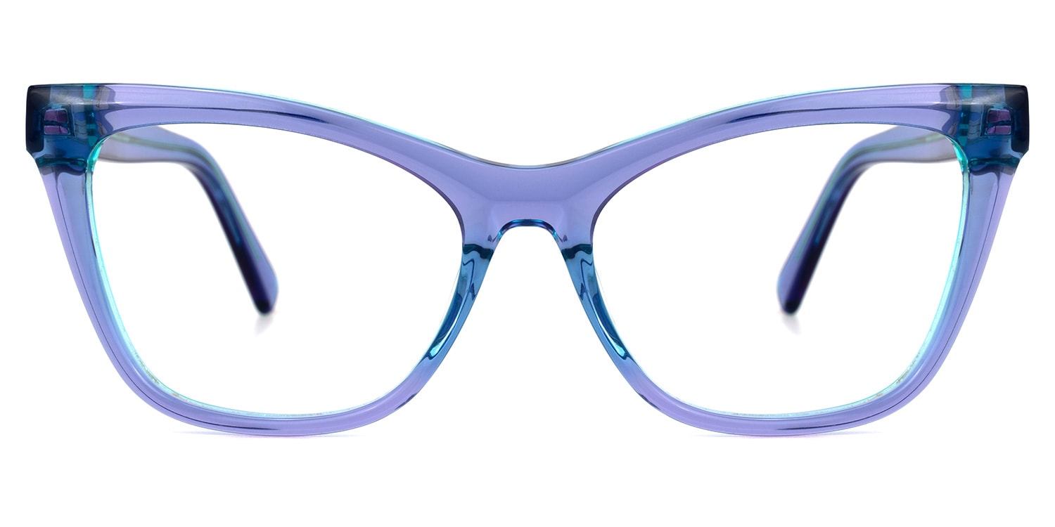 Raegan Cateye Blue Glasses Zeelool Glasses