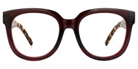 Harrell Square Dark-Red Glasses0