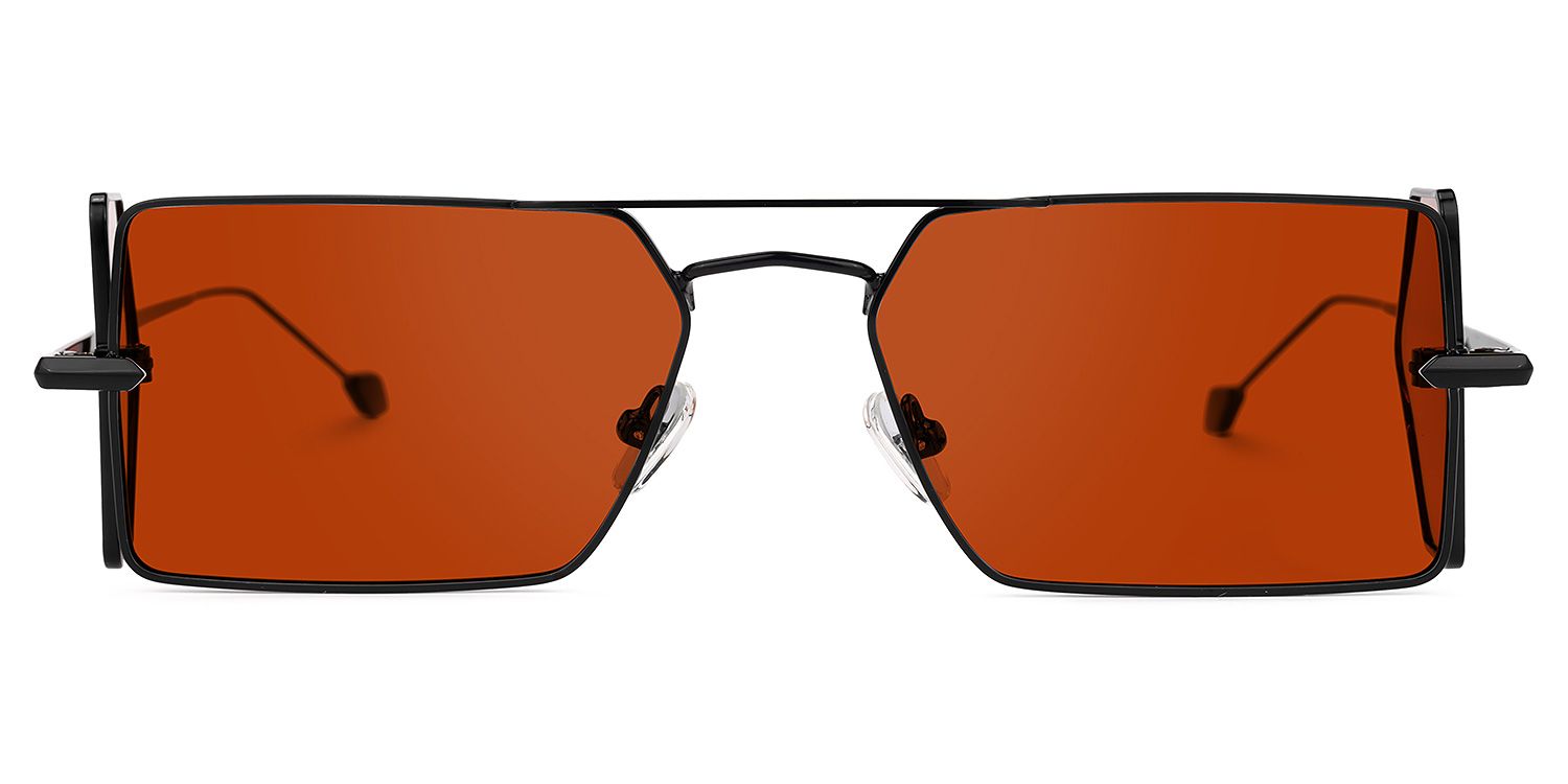 Romba Rectangle Red Sunglasses | Zeelool Glasses0