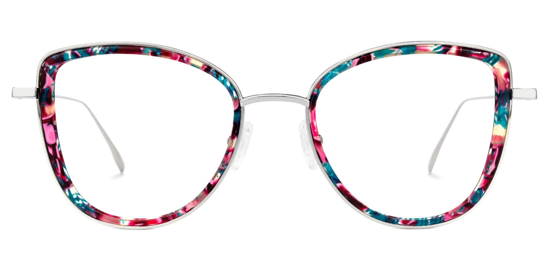 Sahro Round Blue-Floral Glasses | Zeelool Glasses0