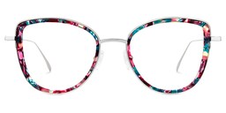 Sahro Round Blue-Floral Glasses0