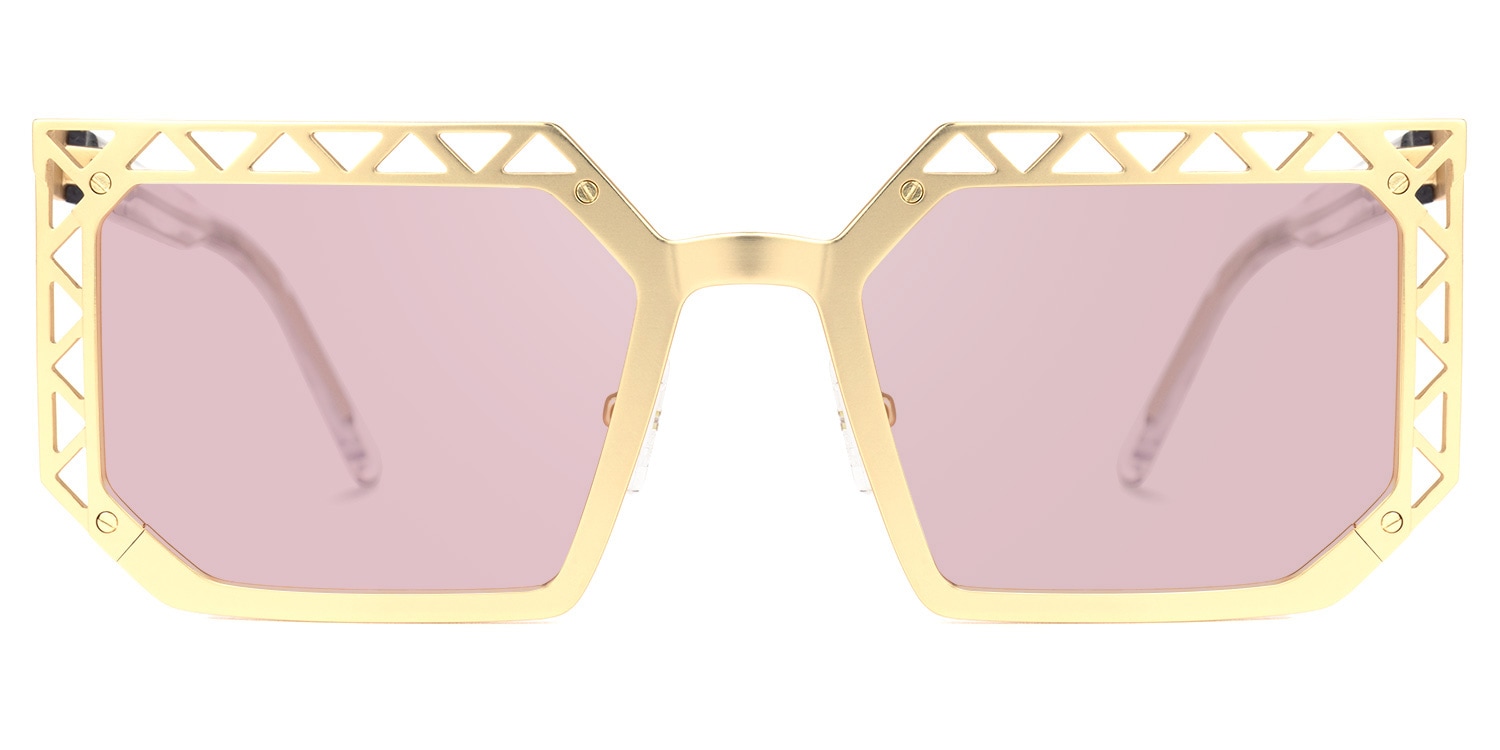 Adorno Square Gold Sunglasses0
