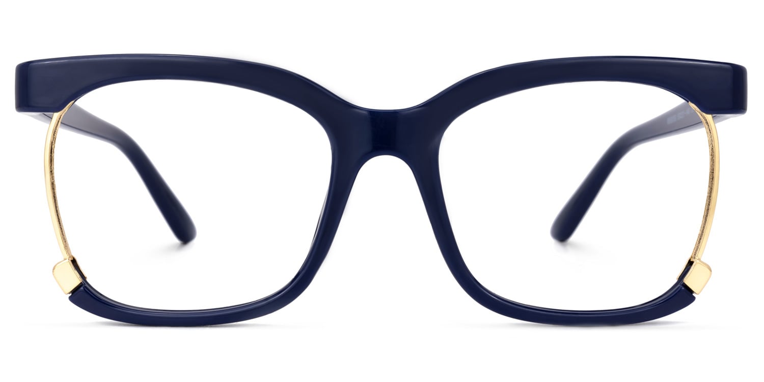 Obando Square Dark-Blue Glasses | Zeelool Glasses0