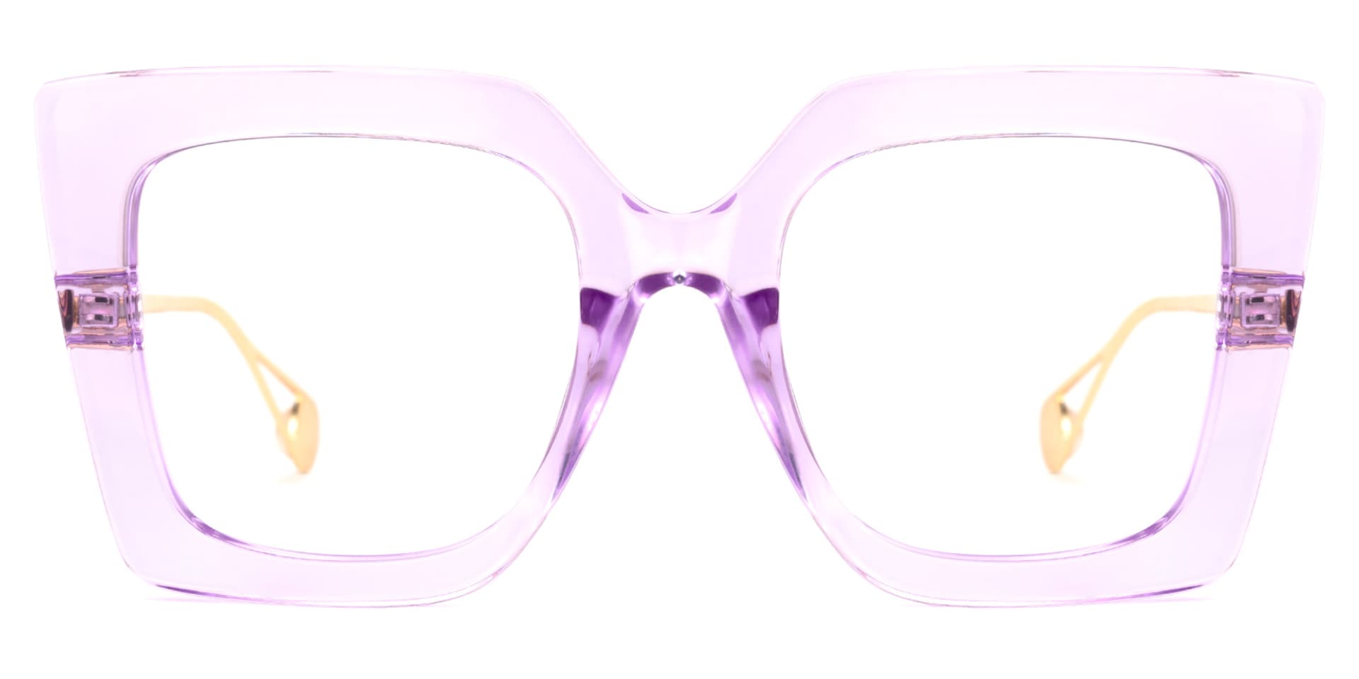 Qatar Square Light-Purple Glasses | Zeelool Glasses0