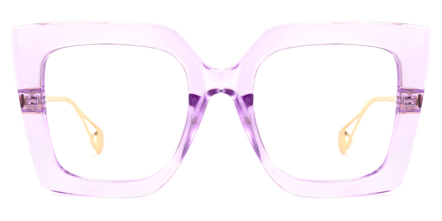 Qatar Square LightPurple Glasses Zeelool Glasses