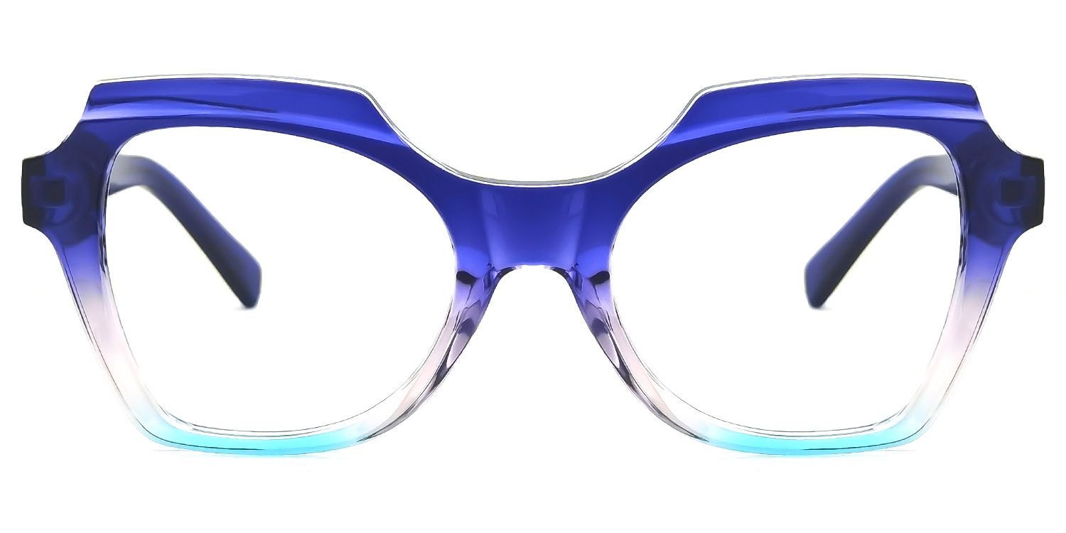Caamir Geometric Blue Glasses | Zeelool Glasses0