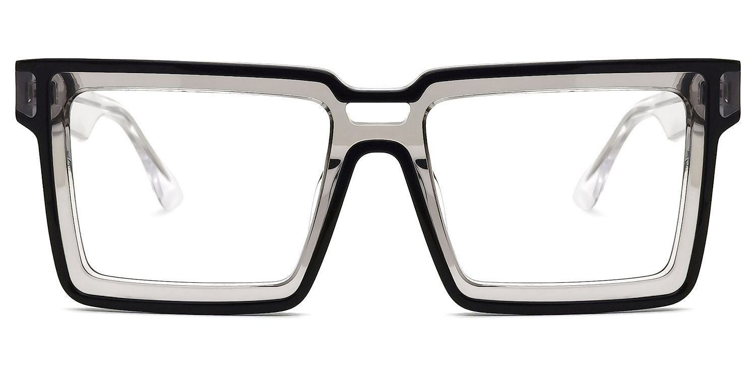 Milian Cyberpunk Square Black Glasses for Women and Men0