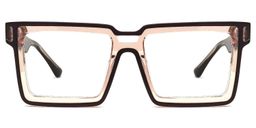 Milian Brown Square Glasses0
