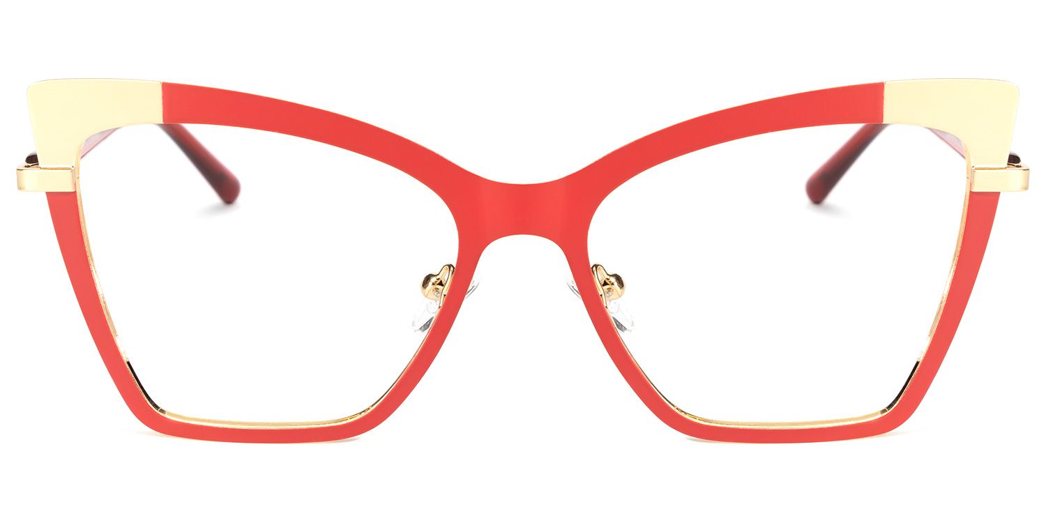Poulson Cateye Red Glasses | Zeelool Glasses