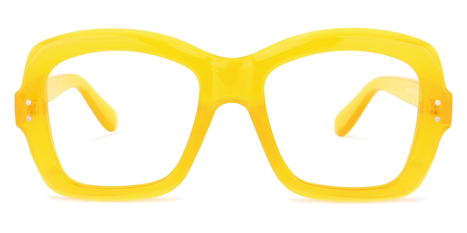 Mckenzie Square Yellow Glasses | Zeelool Glasses0