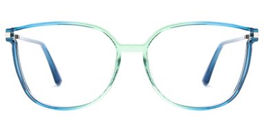 Rodz Square Blue-Green Glasses