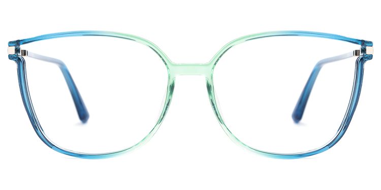Rodz Square Blue-Green Glasses