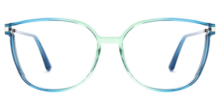 Rodz Square Blue-Green Glasses
