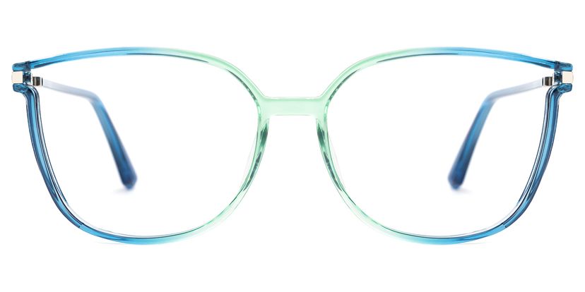 Rodz Square Blue-Green Glasses