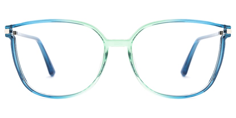 Rodz Square Blue-Green Glasses