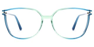 Rodz Square Blue-Green Glasses0
