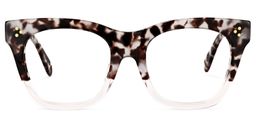 Tandy Rectangle Light-Tortoise Glasses0