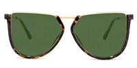 Noor Geometric Tortoise Sunglasses0