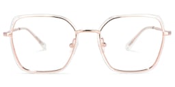 Natalee Square Rose-Gold Glasses0