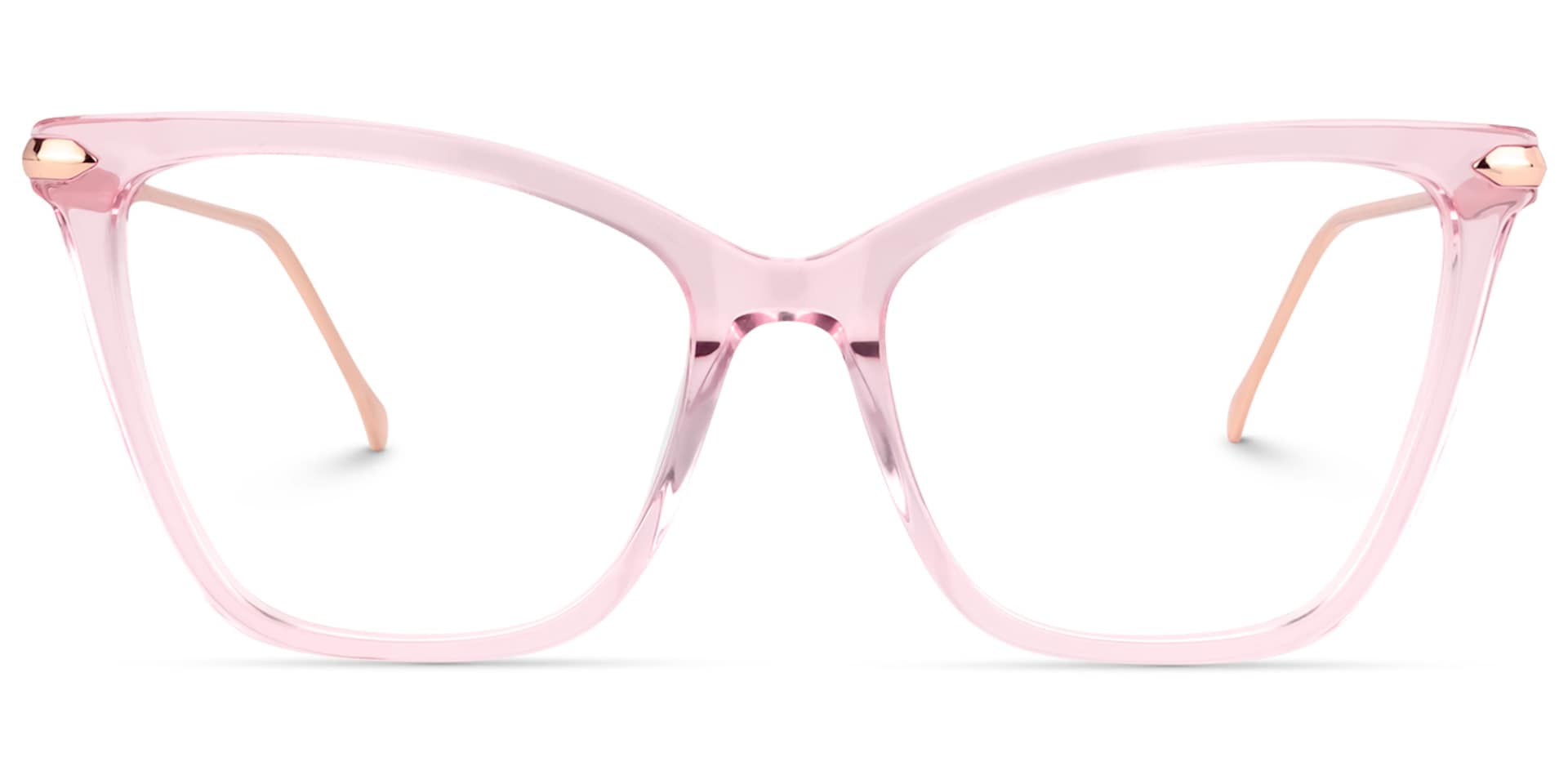 Hilary Butterfly Light Pink Transparent Eyeglasses0