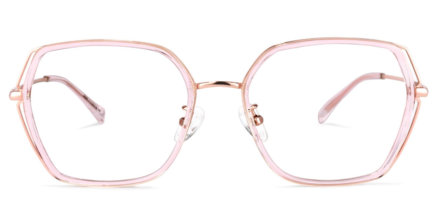 Odessa Geometric Pink Glasses | Zeelool Glasses0