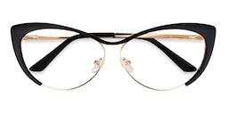 Ellen Cateye Black Glasses2