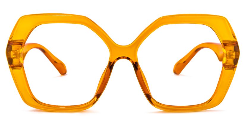 Piper Geometric Earthy-Yellow Glasses