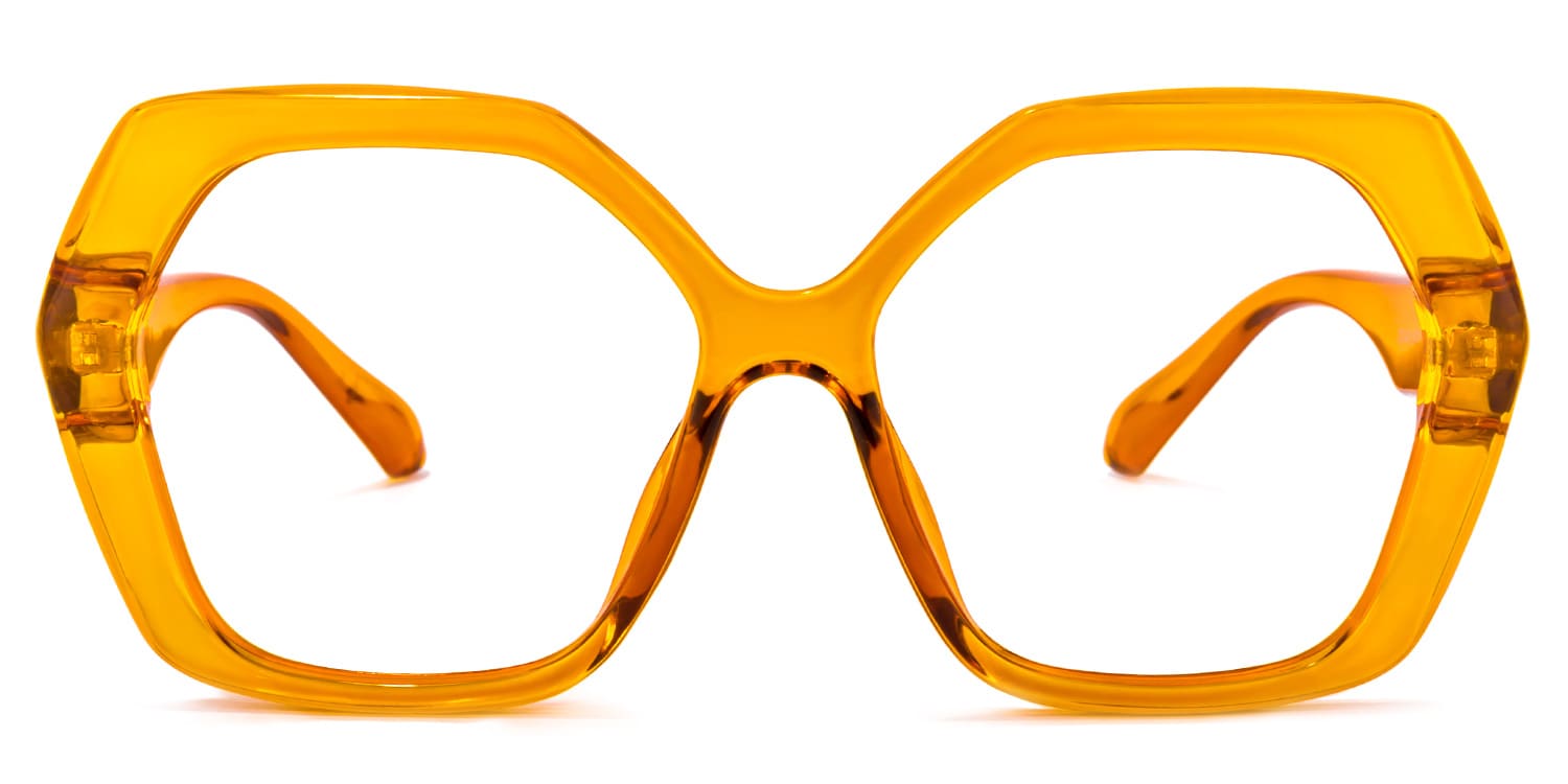 Piper Geometric Earthy-Yellow Glasses