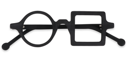 Paola Black Geometric Glasses1