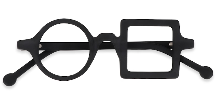 Paola Asymmetric Black Glasses