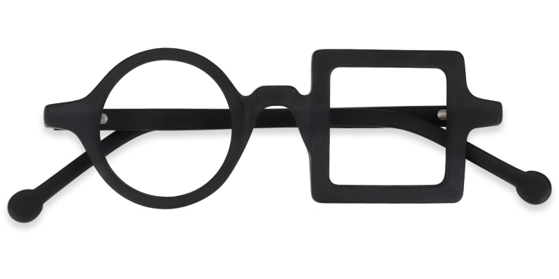 Paola Asymmetric Black Glasses