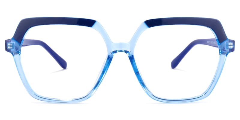 Norah Geometric Light-Blue Glasses | Zeelool Glasses0
