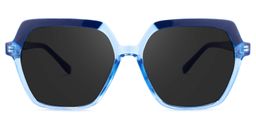 Norah Geometric Light-Blue Sunglasses0