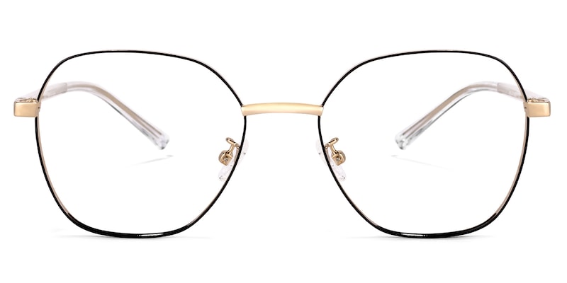 Perry Geometric Black-Gold Glasses | Zeelool Glasses0