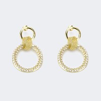 Stylish Round Shape Pearl-Decorated Earrings1