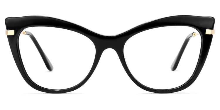 Indira Cat Eye Black Glasses