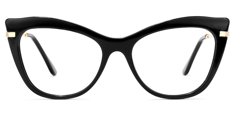 Indira Cat Eye Black Glasses