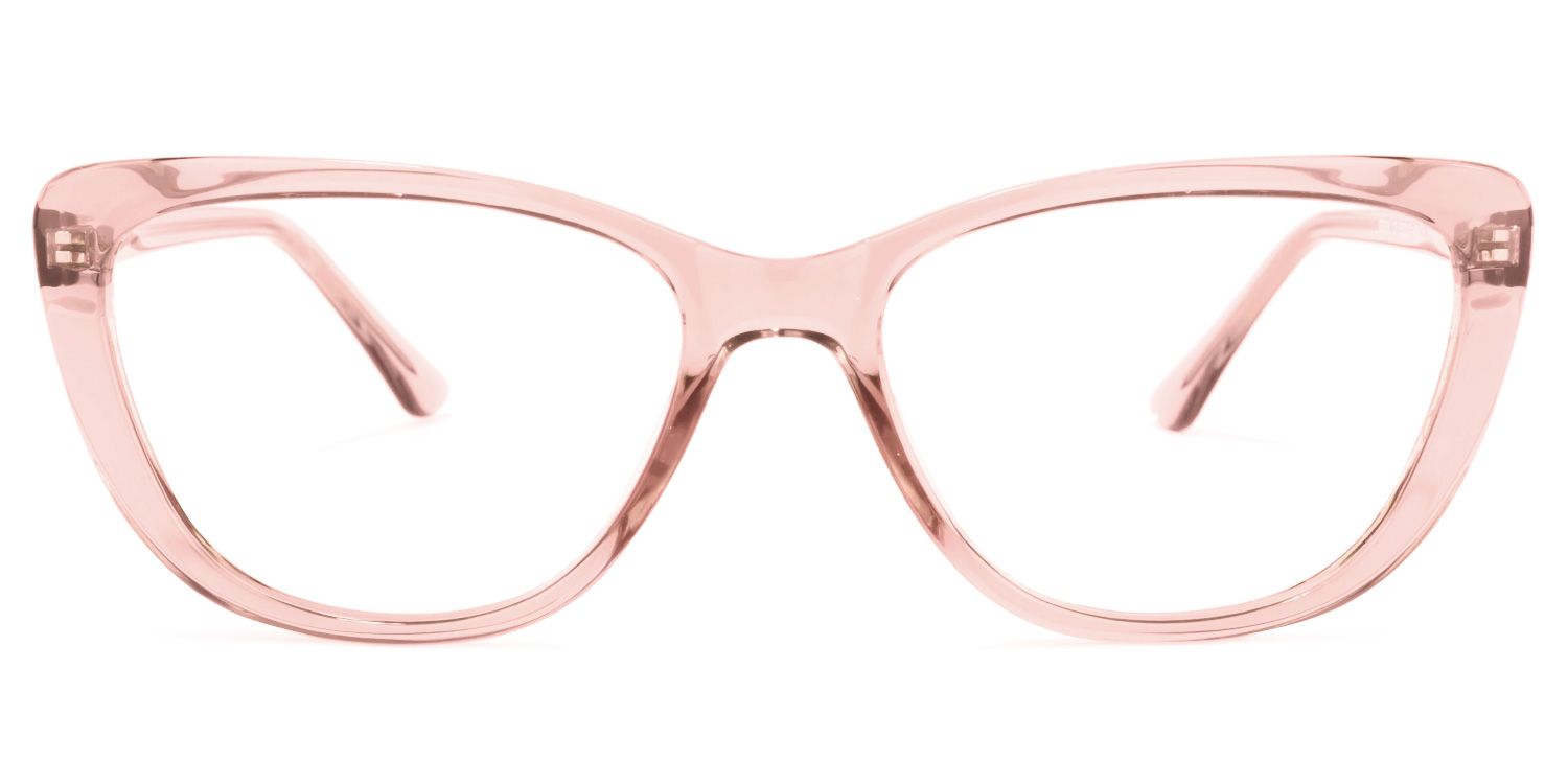 Qamar Cateye Pink Glasses | Zeelool Glasses0