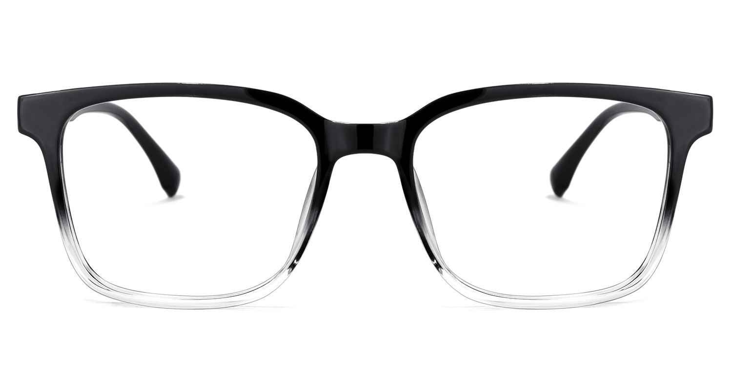 Roman Rectangle Black Glasses | Zeelool Glasses0